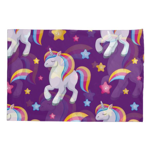 Pattern Unicorn Magic Horse Cute Kussensloop (Achterkant-Links)