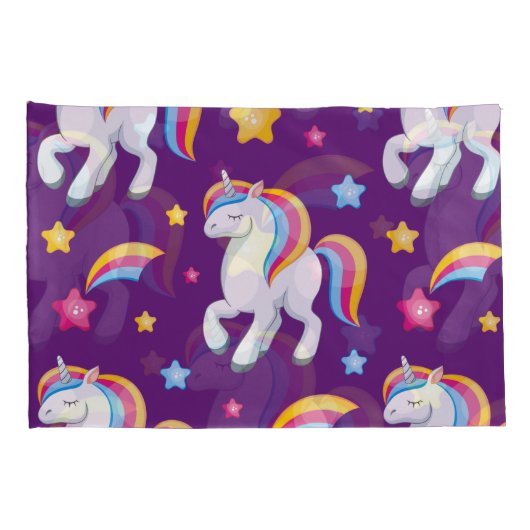 Pattern Unicorn Magic Horse Cute Kussensloop (Achterkant-Rechts)