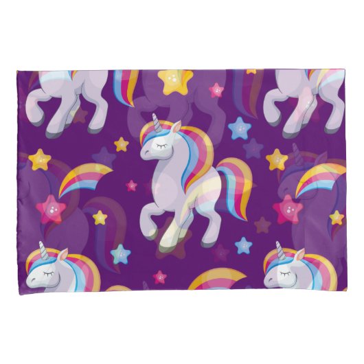 Pattern Unicorn Magic Horse Cute Kussensloop (Voorkant-Rechts)