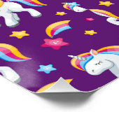 Pattern Unicorn Magic Horse Cute Perfect Poster (Hoek)