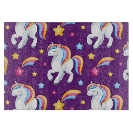 Pattern Unicorn Magic Horse Cute Snijplank (Voorkant)