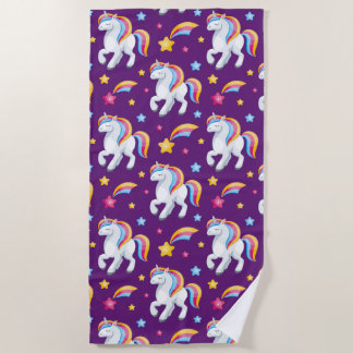 Pattern Unicorn Magic Horse Cute Strandlaken