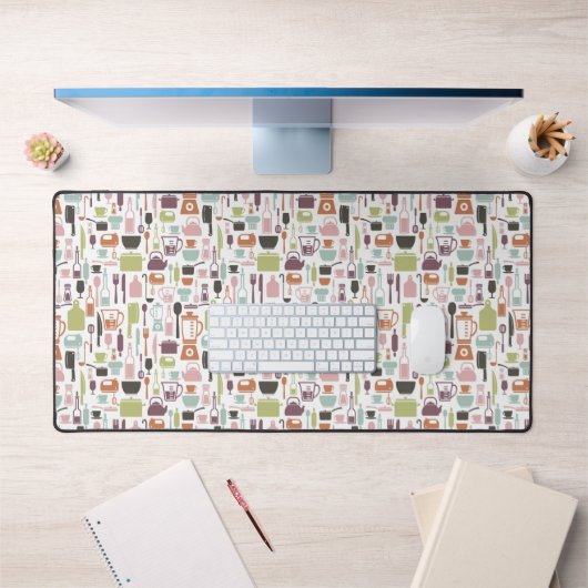 Pattern with colorful cooking icons (Bureau 1)
