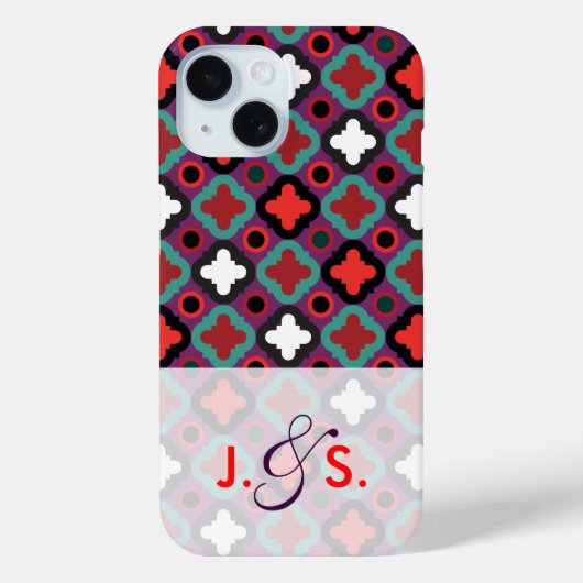 Pattern World red green Case-Mate iPhone Case (Achterkant)