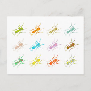 Patterned Ants Briefkaart