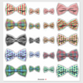 Patterned Bow Stropdassen Sticker Set (Vel)