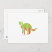 Patterned Cat Briefkaart (Voorkant / Achterkant)