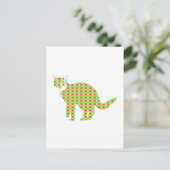 Patterned Cat Briefkaart (Staand voorkant)