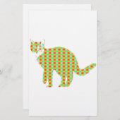 Patterned Cat Briefpapier (Voorkant / Achterkant)