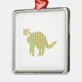 Patterned Cat Metalen Ornament (Links)