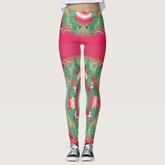 Patterned Christmas Leggings (Devant)