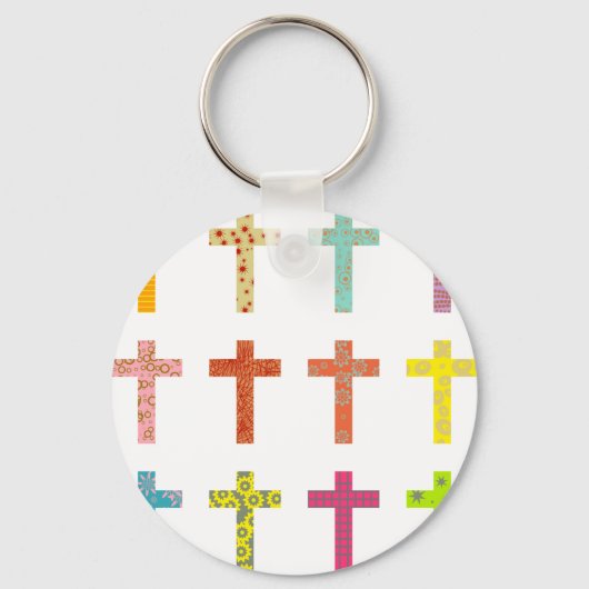 Patterned Crosses Sleutelhanger (Voorkant)