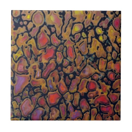 Patterned Dinosaur Bone Tegeltje (Voorkant)