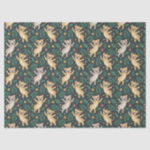 Patterned fabric featuring playful cartoon lion  tissuepapier (Voorkant)