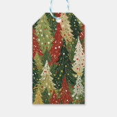 Patterned Forest of Festive Pines Cadeaulabel (Voorkant)