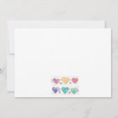 Patterned Hearts Valentine Notecard Invitation (Dos)