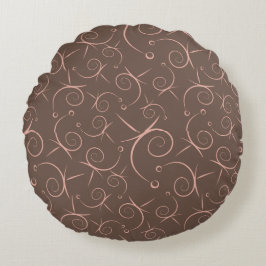 Patterned home decor cushion rond kussen