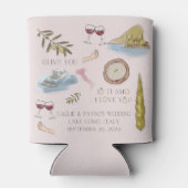 Patterned Lake Como bruiloft gunst Cooler editie 4 (Achterkant)