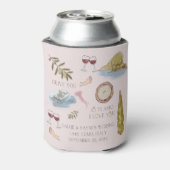 Patterned Lake Como bruiloft gunst Cooler editie 4 (Blikje Achterkant)