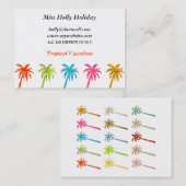 Patterned Palm Trees, Miss Holly Holiday Visitekaartje (Voorkant / Achterkant)