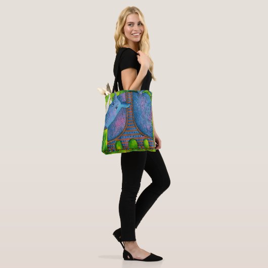 Patterned Rhino Tote Bag (Op model)