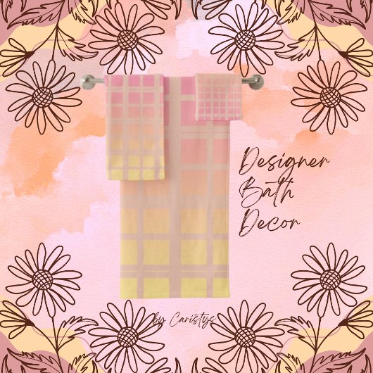 Patterned Squares Bad Handdoek