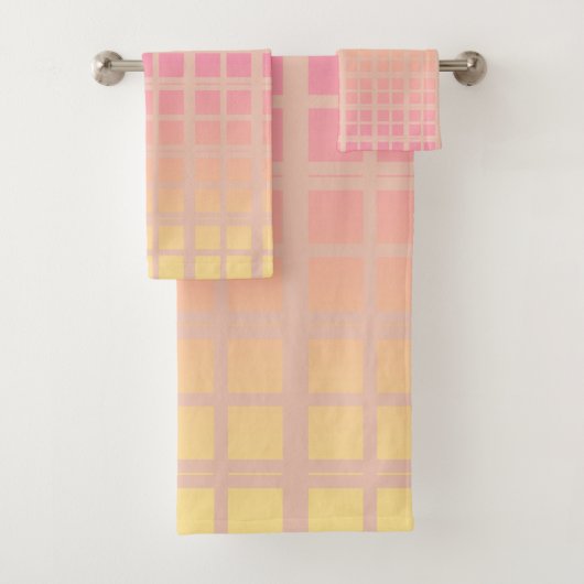 Patterned Squares Bad Handdoek (Insitu)