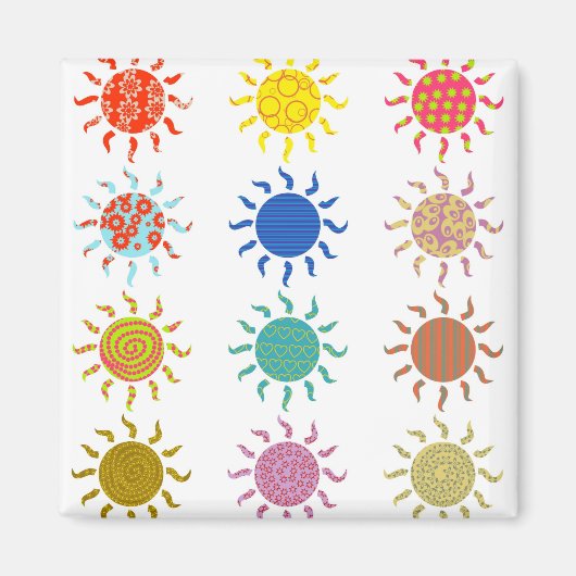 Patterned Suns Magneet (Voorkant)
