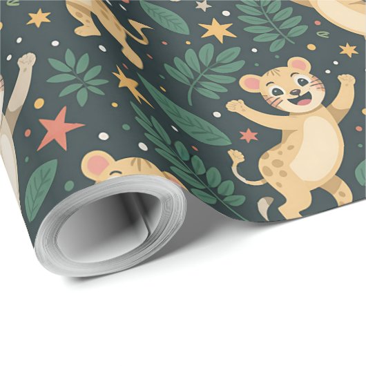 Patterned wrapping paper featuring illustrations cadeaupapier (Rol Hoek)