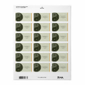 Patterned Yin Yang Sage Green Etiket (Full Sheet)
