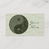 Patterned Yin Yang Sage Green ID325 Visitekaartje (Voorkant)