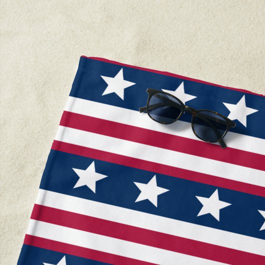 Patternraid patroon 3 - Amerikaanse vlag Strandlaken (In situ)