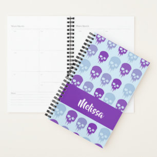 Patterns de Purple and Blue melting skulls