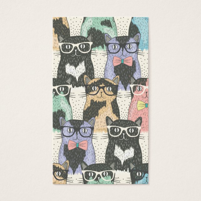 Patters de Cute Hipster Cats (Devant)