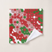 Patters de Groovy Funky Mod Retro Christmas (Gant de toilette)
