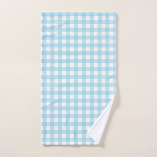 Patters de Light Blue Gingham (Serviette à main)