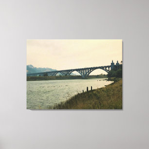 Patterson Bridge, Gold Beach, Oregon Canvas Afdruk