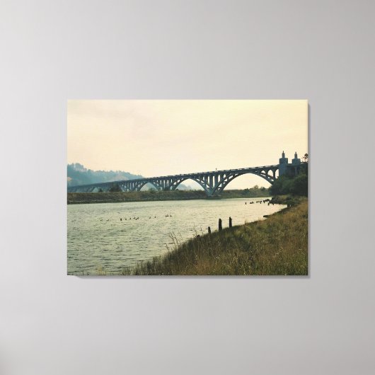 Patterson Bridge, Gold Beach, Oregon Canvas Afdruk (Voorkant)
