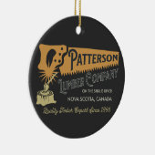 Patterson Lumber Company Nova Scotia Shulie River Keramisch Ornament (Rechts)