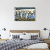 Patterson Memorial Bridge Highway 101 over Canvas Afdruk (Insitu (Slaapkamer))