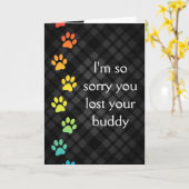 pattes arc-en-ciel carte de sympathie perte de ani (Fleur jaune)