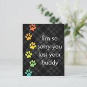 pattes arc-en-ciel carte de sympathie perte de ani (Debout devant)