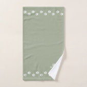 Pattes d'animaux de compagnie et monogramme sur un (Serviette à main)