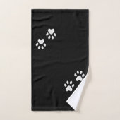 Pattes d'animaux et monogramme sur un ensemble de (Serviette à main)