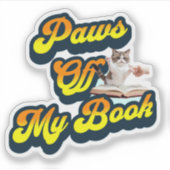 pattes de mon livre adorable chat et autocollant d (Devant)