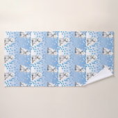 Pattes des montagnes occidentales de bleu de (Serviette de bain)