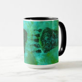 Pattes d'ours gris - 15 onces. Tasse combinée (Devant droit)