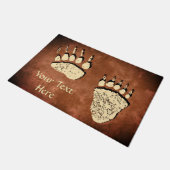 Pattes d'ours sur le brun - 24"" tapis de porte (Incliné)