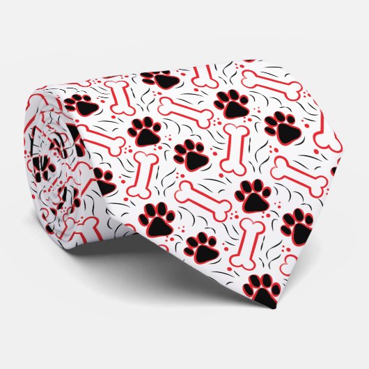 Pattes et cravate de l'amoureux des chiens d'os (Roulé)