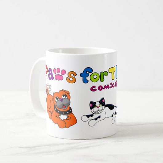 Pattes Pour Thought Comics Caractère Mug (Devant gauche)